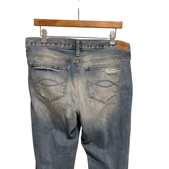Abercrombie & Fitch Distressed Blue‎ Jeans Size 10 (30) Pre-owned - Picture 4 of 11